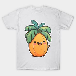 Kawaii Cute Papaya Juicy Fruit Art T-Shirt